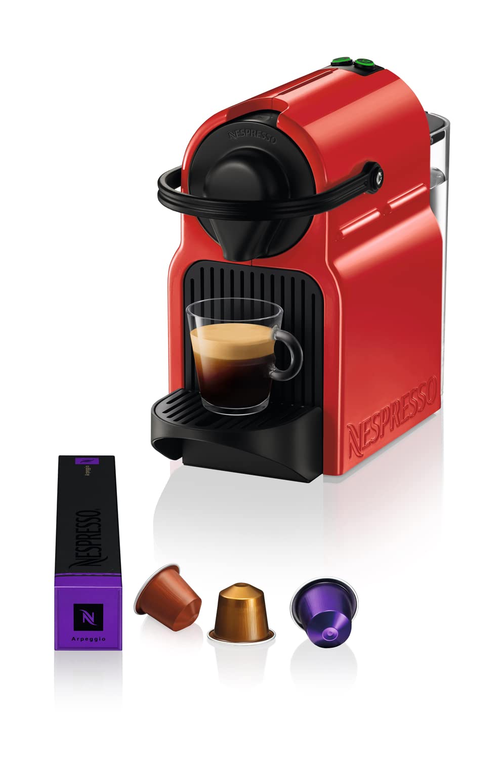 Machine à café à capsules Inissia rouge rubis