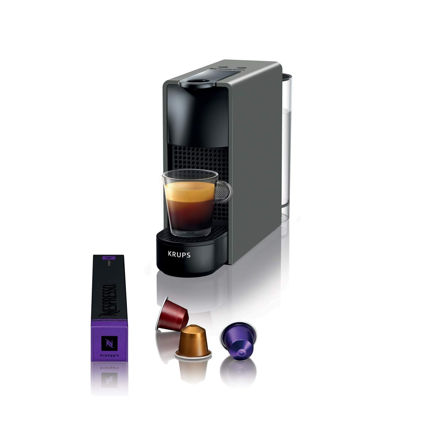 Machine à café Essenza Mini gris intense à capsules