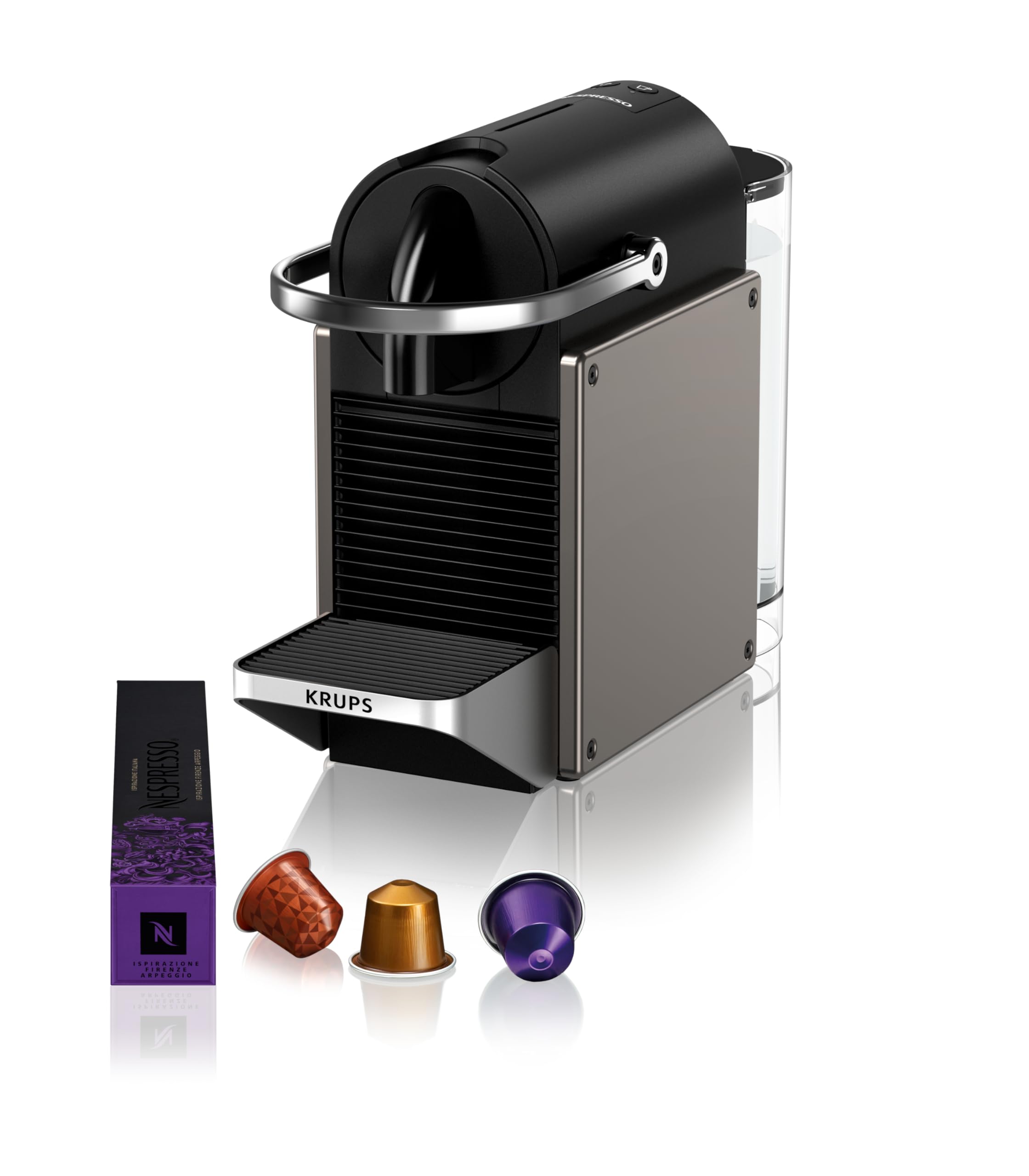 Machine à café Pixie titane, design compact